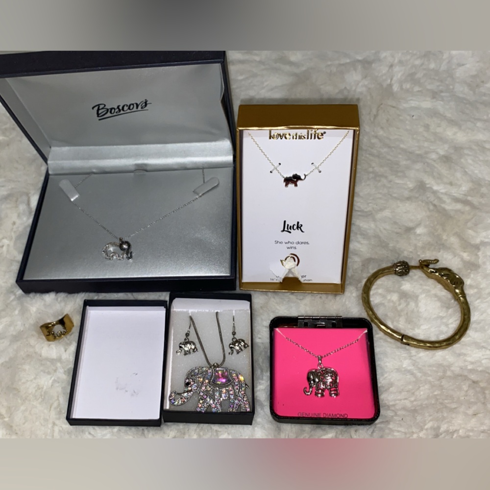 BULK ELEPHANT JEWELRY! Ring, Earrings, Bracelets And Necklaces